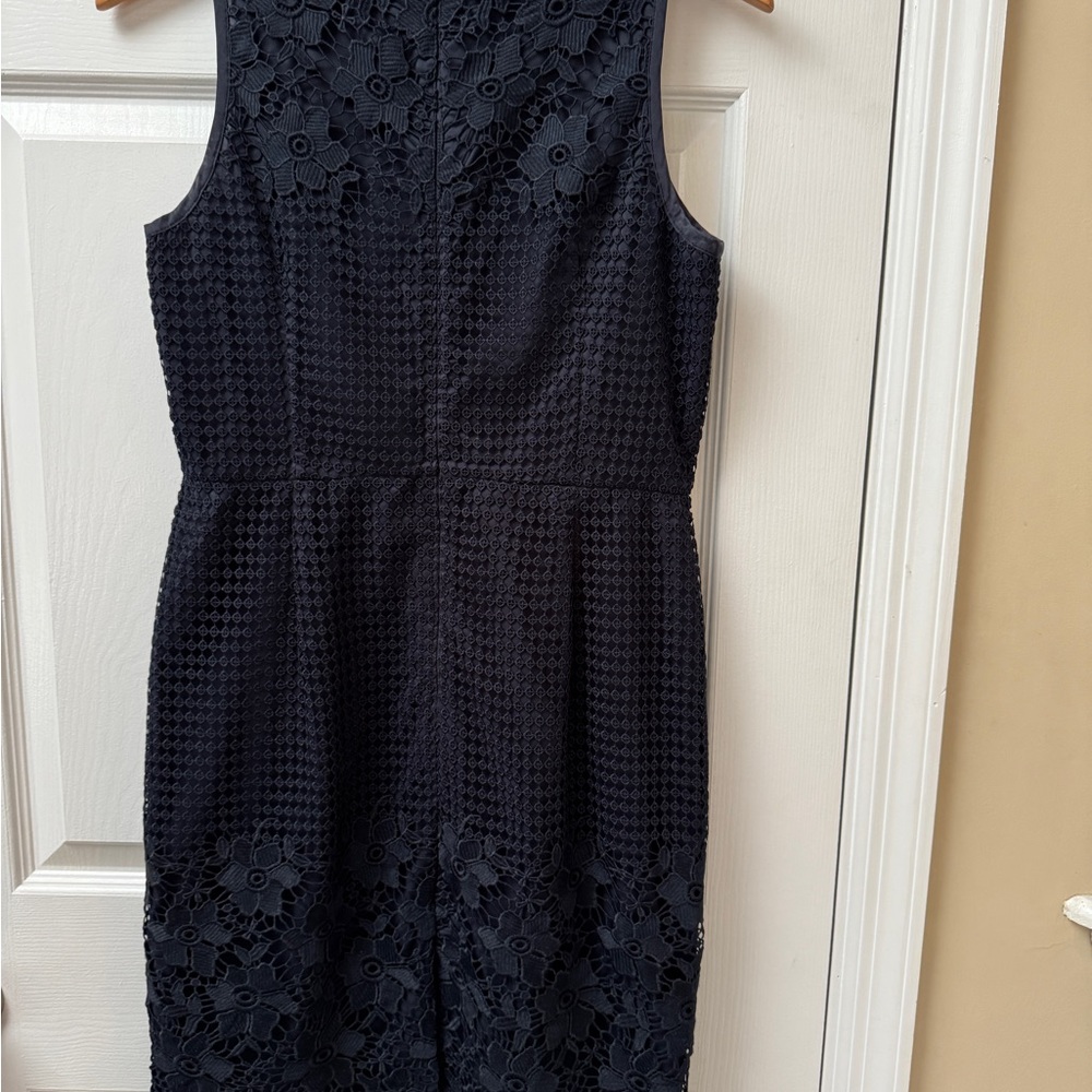 Ann Taylor Navy Blue Lace Dress